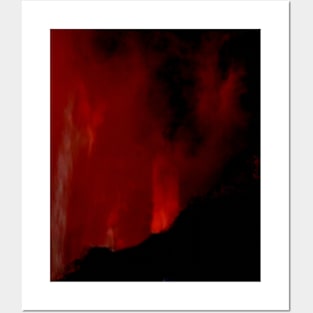 Digital collage, special processing. Red castle, where monster live. But not a monster, source of true love. Red and dim. Posters and Art